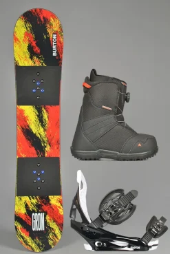 Burton Kids Grom Snowboardpakke, 6-11 år