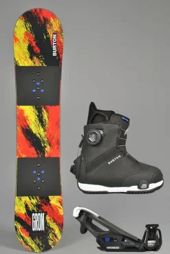 Burton Kids Mini Grom Step On® snowboardpakke, 4-6 år
