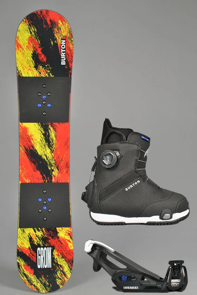 Burton Kids Mini Grom Step On® snowboardpakke, 4-6 år