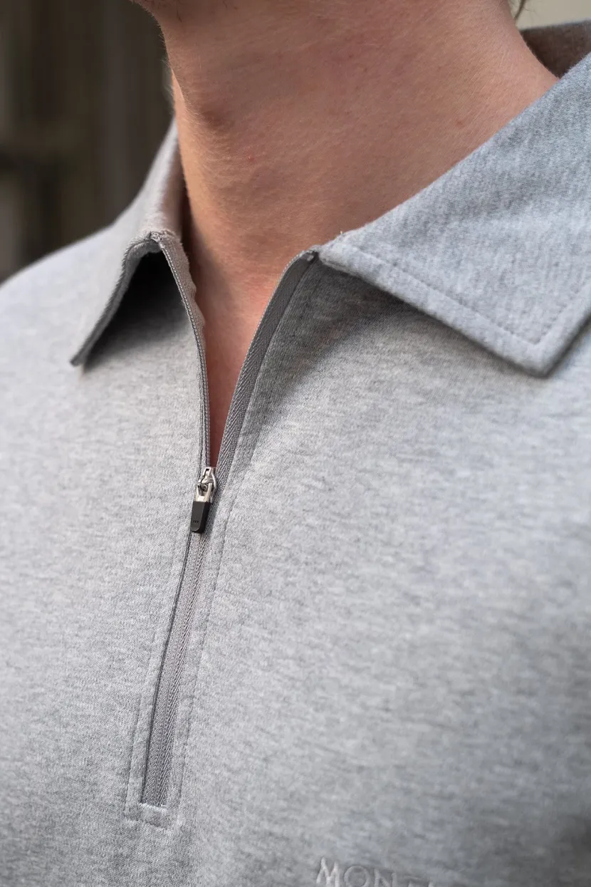Montage Apparel Script Half Zip Polo