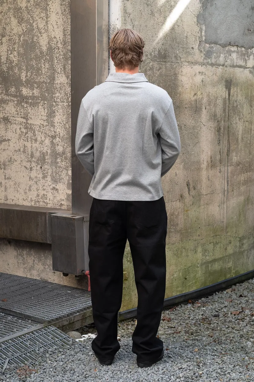 Montage Apparel Script Half Zip Polo