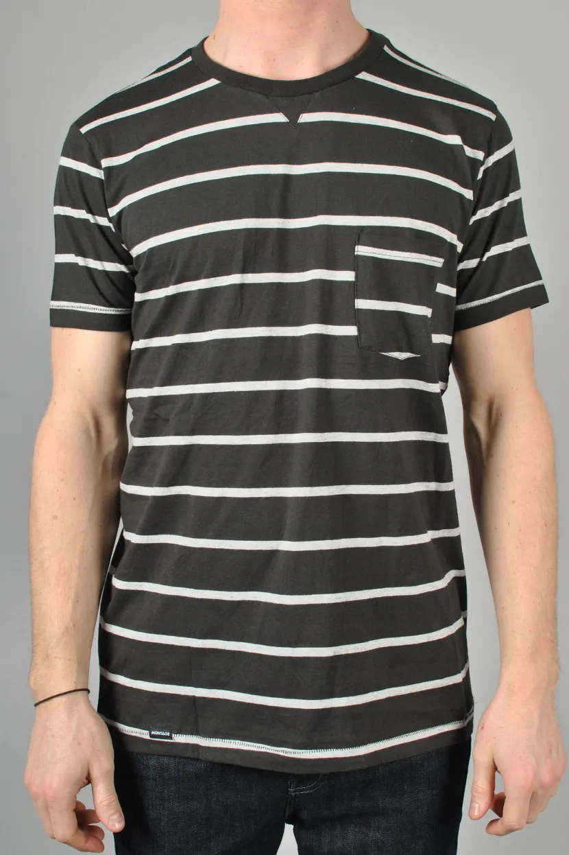 Montage Apparel Stripe Pocket T-shirt