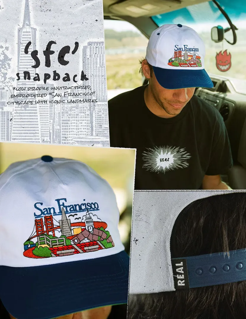 Real Skateboards Sfc Snapback Cap
