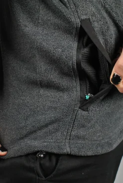 Session Pullover Fleece, Black/Black Melange