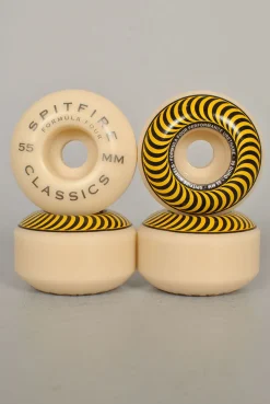 Spitfire Wheels F4 Yellow Classics Swirl 55mm 99D