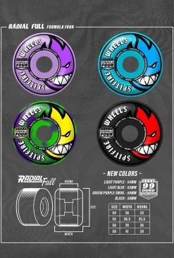 Spitfire Wheels Team Colors F4 99 Radial Full 54