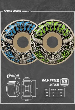 Spitfire Wheels Team Demon Redux F4 99 Conical Full 54