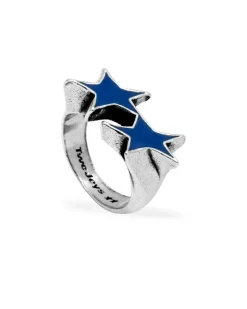 Twojeys Icon Blue Enameled Single Ring