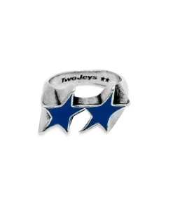 Twojeys Icon Blue Enameled Single Ring